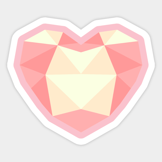 Valentine's Day Pink Crystal Heart Pastel Sticker by WwsNttb